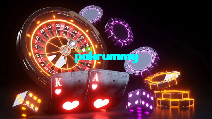 pakrummy casino presented on mobile device in Pakistan with slots and live games